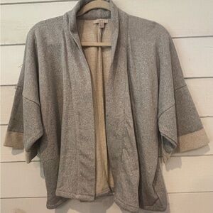 LOFT NWT Gray Shrug Sweater with Elegant Draping